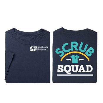 Scrub Squad Unisex 2-Sided Short-Sleeved T-Shirt - Silkscreened Personalization Available from Positive Promotions