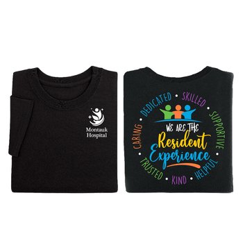 We Are the Resident Experience 2-Sided Unisex Short-Sleeved T-Shirt - Silkscreened Personalization Available from Positive Promotions