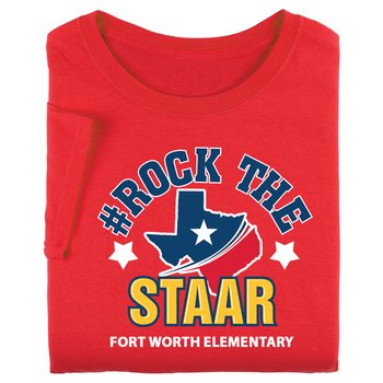 #RockTheSTAAR Unisex Youth Short-Sleeved T-Shirt - Silkscreened Personalization Available from Positive Promotions