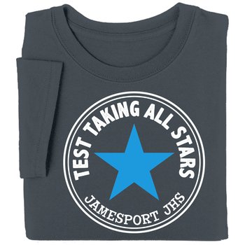 Test Taking All Stars Unisex Youth Short-Sleeved T-Shirt - Silkscreened Personalization Available from Positive Promotions
