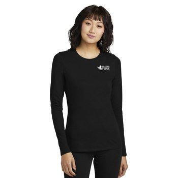 District® Women's Perfect Blend® CVC Long-Sleeved Tee - Silkscreened Personalization Available from Positive Promotions