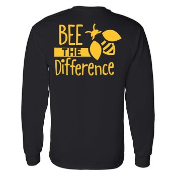 Bee the Difference Unisex Two-Sided Long-Sleeved T-Shirt - Silkscreened Personalization Available from Positive Promotions