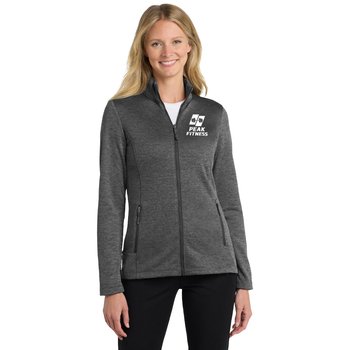 Port Authority® Women's Collective Heathered Fleece Jacket - Silkscreened Personalization Available from Positive Promotions