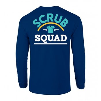 Scrub Squad Unisex 2-Sided Long-Sleeved T-Shirt - Silkscreened Personalization Available from Positive Promotions