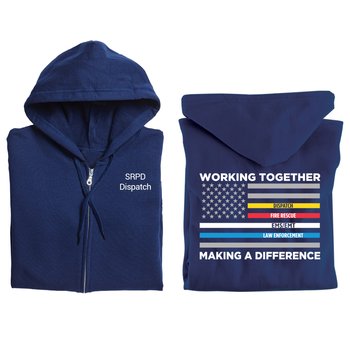 Working Together, Making a Difference Gildan® Unisex Heavy Blend Full-Zip Hooded Sweatshirt - Silkscreened Personalization Available from Positive Promotions