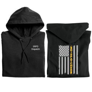 Dispatcher Flag Gildan® Unisex Heavy Blend Pullover Hooded Sweatshirt - Silkscreened Personalization Available from Positive Promotions