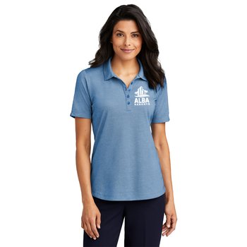 Port Authority® Women's Fine Piqué Blend Polo - Silkscreened Personalization Available from Positive Promotions