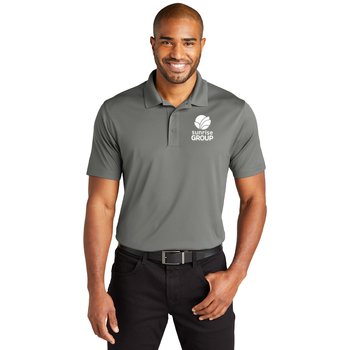 Port Authority® Men's C-FREE Recycled Piqué Performance Polo - Silkscreened Personalization Available from Positive Promotions