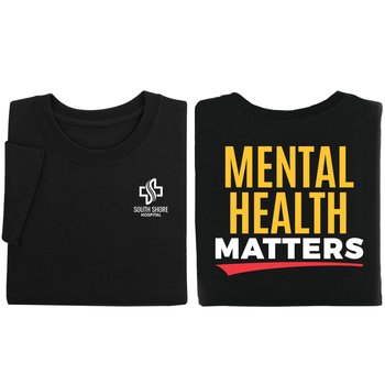 Mental Health Matters Gildan® Unisex 2-Sided Short-Sleeved T-Shirt - Silkscreened Personalization Available from Positive Promotions