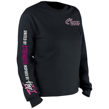 United by Strength, Inspired by Hope Unisex Long-Sleeved 2-Location T-Shirt - Silkscreened Personalization Available from Positive Promotions