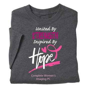 United by Strength, Inspired by Hope Unisex T-Shirt - Silkscreened Personalization Available from Positive Promotions