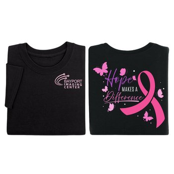 Hope Makes a Difference Unisex 2-Sided T-Shirt - Silkscreened Personalization Available from Positive Promotions