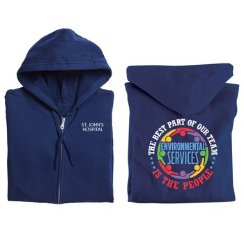 Environmental Services: The Best Part of Our Team Is the People Gildan® Unisex Heavy Blend Full-Zip Hooded Sweatshirt - Silkscreened Personalization Available from Positive Promotions