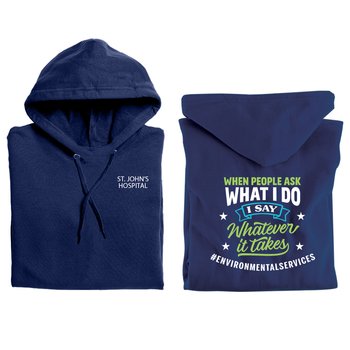 Environmental Services: When People Ask What I Do, I Say Whatever It Takes Gildan® Unisex Heavy Blend Pullover Hooded Sweatshirt - Silkscreened Personalization Available from Positive Promotions