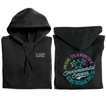 Environmental Services: Pride, Teamwork, Excellence Gildan® Unisex Heavy Blend Pullover Hooded Sweatshirt - Silkscreened Personalization Available from Positive Promotions