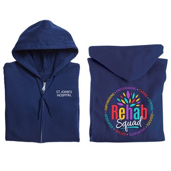 Rehab Squad Gildan® Unisex Heavy Blend Full-Zip Hooded Sweatshirt - Silkscreened Personalization Available from Positive Promotions
