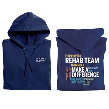 I'm Part of the Rehab Team, Therefore I... Gildan® Unisex Heavy Blend Pullover Hooded Sweatshirt - Silkscreened Personalization Available from Positive Promotions