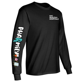 Pharmily Unisex 2-Location Long-Sleeved T-Shirt - Silkscreened Personalization Available from Positive Promotions