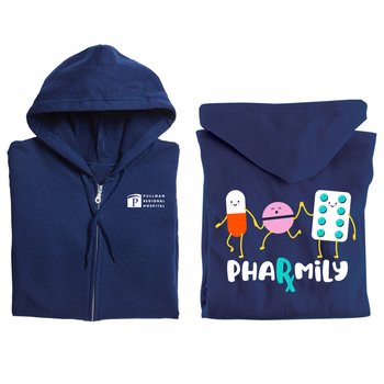 Pharmily Gildan® Unisex Heavy Blend Full-Zip Hooded Sweatshirt - Silkscreened Personalization Available from Positive Promotions