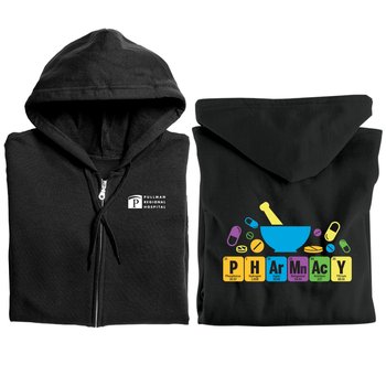 Pharmacy Periodic Table Gildan® Unisex Heavy Blend Full-Zip Hooded Sweatshirt - Silkscreened Personalization Available from Positive Promotions