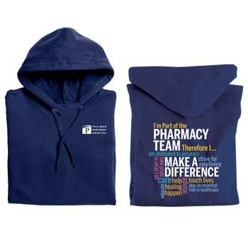 I'm Part of the Pharmacy Team, Therefore I... Gildan® Unisex Heavy Blend Pullover Hooded Sweatshirt - Silkscreened Personalization Available from Positive Promotions