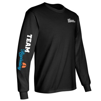 Team Respiratory Unisex 2-Location Long-Sleeved T-Shirt - Silkscreened Personalization Available from Positive Promotions