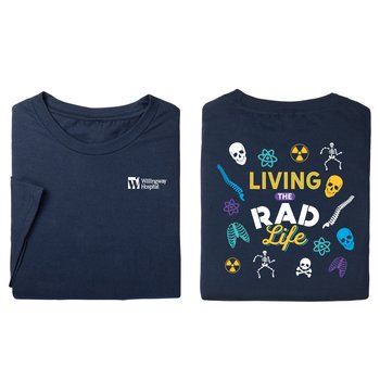 Living the Rad Life Unisex 2-Sided Short-Sleeved T-Shirt - Silkscreened Personalization Available from Positive Promotions