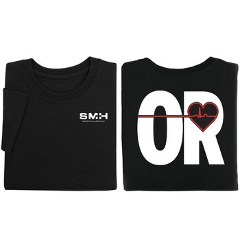 Operating Room EKG Unisex 2-Sided Short-Sleeved T-Shirt - Silkscreened Personalization Available from Positive Promotions