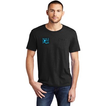 District® Unisex Super-Soft  Fashion T-Shirt With Pocket - Silkscreened Personalization Available from Positive Promotions
