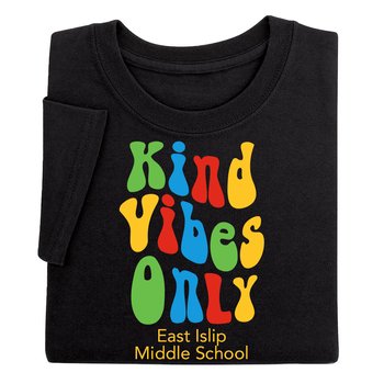 Kind Vibes Only Youth Short-Sleeved T-Shirt - Silkscreened Personalization Available from Positive Promotions