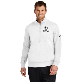 Nike® Men's Club Fleece Sleeve Swoosh Half-Zip Sweatshirt Pullover - Silkscreened Personalization Available from Positive Promotions