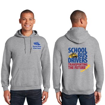 Bus Driver Gildan® Unisex Heavy Blend Pullover Hooded Sweatshirt - Silkscreened Personalization Available from Positive Promotions