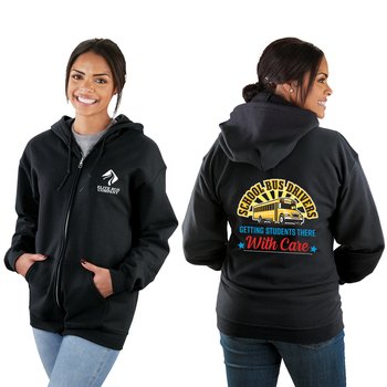 Bus Driver Gildan® Unisex Heavy Blend Full-Zip Hooded Sweatshirt - Silkscreened Personalization Available from Positive Promotions