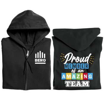 Proud Member of an Awesome Team Gildan® Unisex Heavy Blend Full-Zip Hooded Sweatshirt - Silkscreened Personalization Available from Positive Promotions