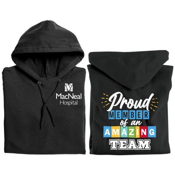 Proud Member of an Awesome Team Gildan® Unisex Heavy Blend Pullover Hooded Sweatshirt - Silkscreened Personalization Available from Positive Promotions
