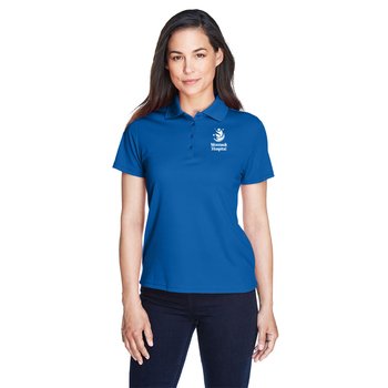 Core 365 Women's Piqué Performance Polo Extended Sizes - Silkscreened Personalization Available from Positive Promotions