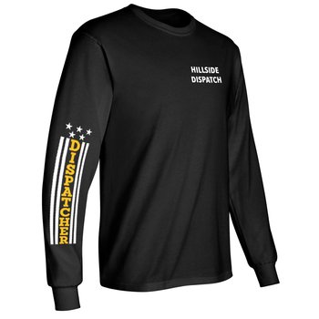 Dispatcher Stars & Stripes Unisex 2-Location Long-Sleeved T-Shirt - Silkscreened Personalization Available from Positive Promotions