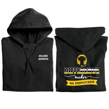Difference Maker: 911 Dispatcher Gildan® Unisex Heavy Blend Pullover Hooded Sweatshirt - Silkscreened Personalization Available from Positive Promotions