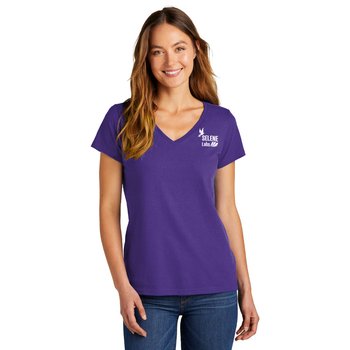 District® Women's The Concert Tee® V-Neck - Silkscreened Personalization Available from Positive Promotions