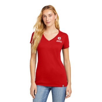 New Era® Women's Heritage Blend V-Neck Tee - Silkscreened Personalization Available from Positive Promotions