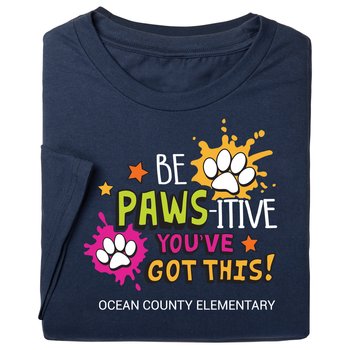 Be PAWS-itive; You've Got This! Youth Short-Sleeved T-Shirt - Silkscreened Personalization Available from Positive Promotions