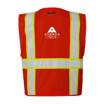 Kishigo EV Series® Unisex Enhanced Hi-Vis Safety Multi-Pocket Mesh Vest - Heat Transfer Personalization Available from Positive Promotions