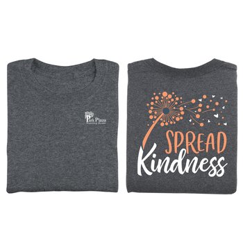Spread Kindness Unisex 2-Sided Short-Sleeved T-Shirt - Silkscreened Personalization Available from Positive Promotions