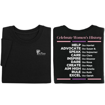 Celebrate Women's History Leaders Unisex 2-Sided Short-Sleeved T-Shirt - Silkscreened Personalization Available from Positive Promotions