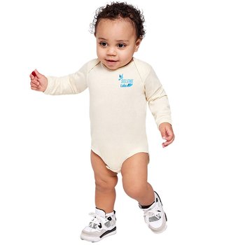 Rabbit Skins Infant Baby Long-Sleeved Jersey Onesie - Silkscreened Personalization Available from Positive Promotions