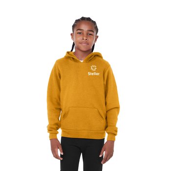 BELLA+CANVAS® Youth Sponge Fleece Pullover Hooded Sweatshirt - Silkscreened Personalization Available from Positive Promotions