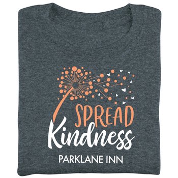 Spread Kindness Unisex Short-Sleeved T-Shirt - Silkscreened Personalization Available from Positive Promotions
