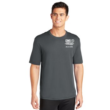 EMS: Always Here, Always Ready Sport-Tek® Men's Competitor Performance T-Shirt - Silkscreened Personalization Available from Positive Promotions