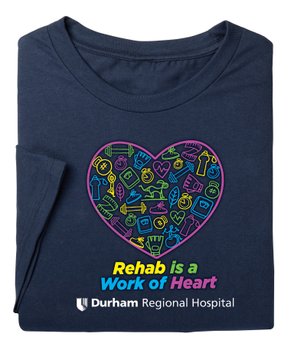 Rehab Is a Work of Heart Unisex Short-Sleeved T-Shirt - Silkscreened Personalization Available from Positive Promotions