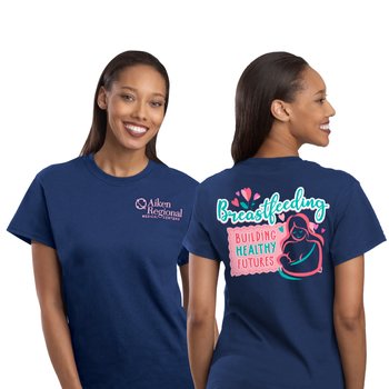 Breastfeeding: Building Healthy Futures Unisex 2-Sided Short-Sleeved T-Shirt - Silkscreened Personalization Available from Positive Promotions